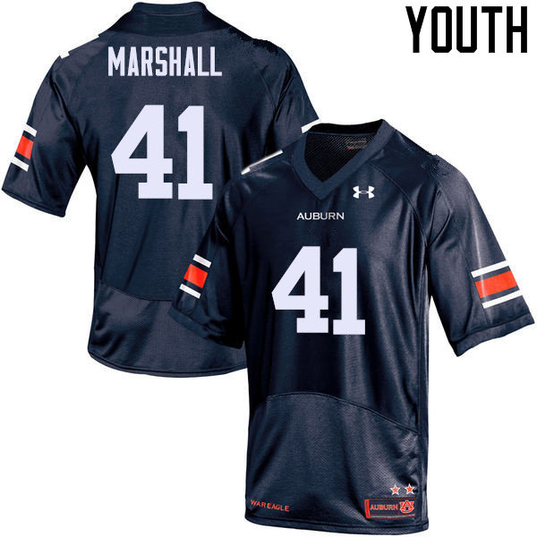 Youth Auburn Tigers #41 Aidan Marshall Navy College Stitched Football Jersey